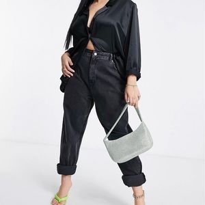 ASOS Curve Slouchy Black Jeans